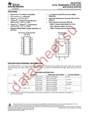 SN74LV373ATDW datasheet  